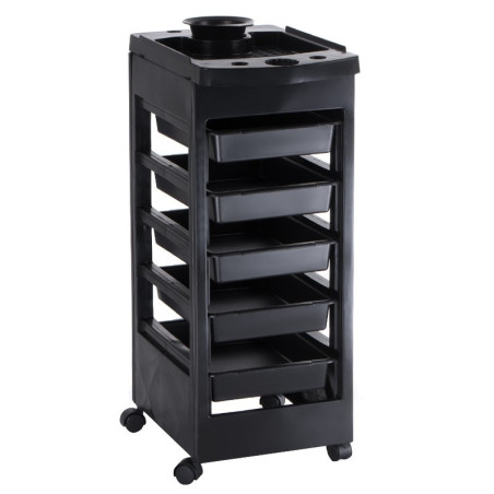 Kirpyklinis vežimėlis NG-ST008 – juodas, salonams