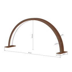 Stalinė lempa Glow Arche II, ruda