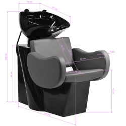 Kirpyklinė plautuvė Gabbiano Sewilla pilka