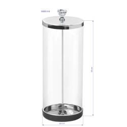 Stiklinis indas dezinfekcijai 1400 ml – salonų įrankiams