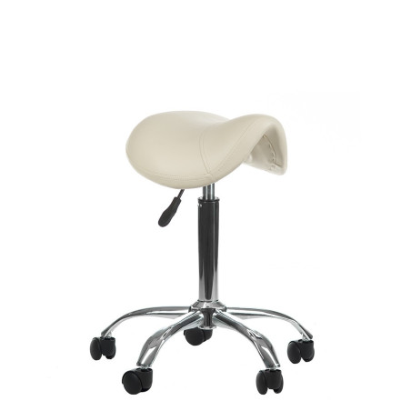 Meistro kėdė balno tipo BD-9909, kreminė | Ergonomiška kosmetologo kėdė