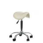 Meistro kėdė balno tipo BD-9909, kreminė | Ergonomiška kosmetologo kėdė