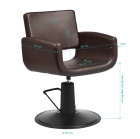 Kirpyklinė kėdė Gabbiano Mataro, ruda – salono įrangai