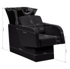 Kirpyklinė plautuvė Gabbiano Elda, juoda