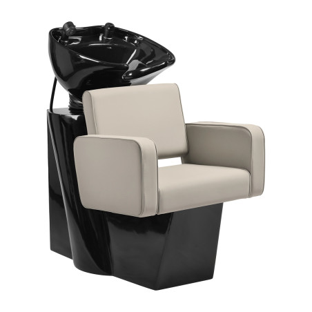 Kirpyklinė plautuvė Gabbiano Bilbao pilkai smėlinė