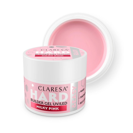 ormuojamasis gelis Claresa Hard&Easy Milky Pink 45 g