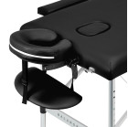 Sulankstomas masažo stalas BALANCE 2 segmentų juodas