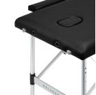 Sulankstomas masažo stalas BALANCE 2 segmentų juodas