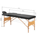 Sulankstomas masažo stalas BALANCE 2 segmentų juodas