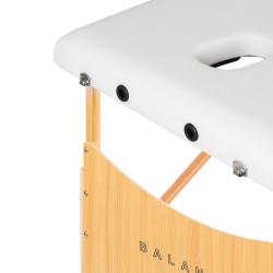 Sulankstomas masažo stalas Balance Lux 2 segmentų, baltas