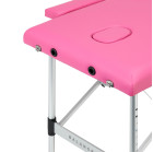 Sulankstomas masažo stalas Balance 2 segmentų, rožinis