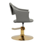 Kirpyklinė kėdė Hair System Halo, pilka-auksinė