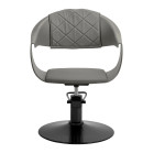 Kirpyklinė kėdė Hair System Halo pilka–juoda