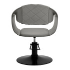 Kirpyklinė kėdė Hair System Halo pilka–juoda