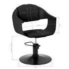 Kirpyklinė kėdė Hair System Halo juoda–juoda