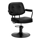 Kirpyklinė kėdė Hair System Tru juoda salonams