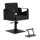 Kirpyklinė kėdė Hair System Duplex juoda salonams