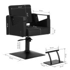 Kirpyklinė kėdė Hair System Duplex juoda salonams