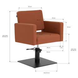 Kirpimo kėdė Gabbiano Vitoria ruda