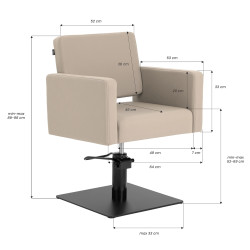 Kirpimo kėdė Gabbiano Vitoria pilkai smėlinė