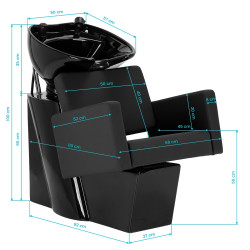 Kirpyklinė plautuvė Gabbiano Vitoria, juoda