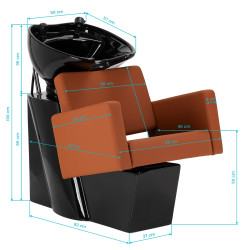 Kirpyklinė plautuvė Gabbiano Vitoria ruda