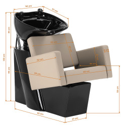 Kirpyklinė plautuvė Gabbiano Vitoria, pilkai smėlynė