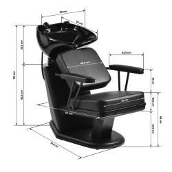 Kirpyklinė plautuvė Gabbiano Madryt juoda