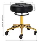 Meistro kėdė Gabbiano D054G juoda-auksinė