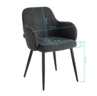Kėdė 4Rico Intra, juoda | Grožio salonams