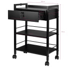 Kosmetologinis staliukas Pro Ink 1019A juodas salonams