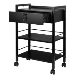 Kosmetologinis staliukas Pro Ink 1019A juodas salonams