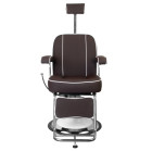 Barber kėdė Gabbiano Amadeo – stilinga ruda kėdė salonui