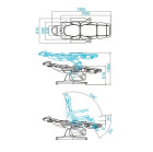 Elektrinis kosmetologinis krėslas Azzurro 870 pilkas