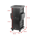 Kirpyklinis vežimėlis 100C, juodas – patogiam darbui salone