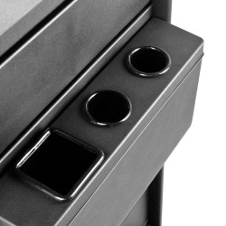 Kirpyklinis vežimėlis 100C, juodas – patogiam darbui salone