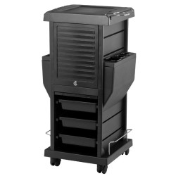 Kirpyklinis vežimėlis 100C, juodas – patogiam darbui salone