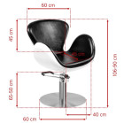 Kirpimo kėdė Gabbiano Amsterdam juoda balta