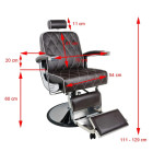 Barber kėdė Gabbiano Imperial, ruda – komfortas salonui