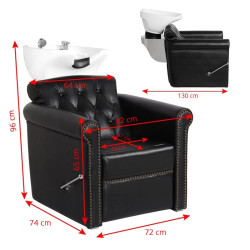 Kirpyklinė plautuvė Gabbiano Berlin Lux, juoda