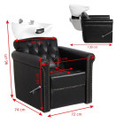 Kirpyklinė plautuvė Gabbiano Berlin Lux, juoda