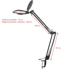 LED lempa-lupa Glow Moonlight 8013/6 – juoda, 5D