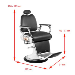Barber kėdė Gabbiano Moto Style, juoda