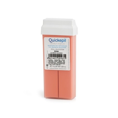 Vaškas kasetėje Quickepil Rosa (plačia galvute), 100 ml depiliacijai