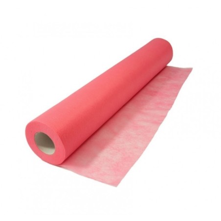 Vienkartinė rožinė flizelino paklodė rulone (60 cm x 50 m) – storesnio audinio, aukštos kokybės